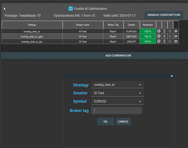 AI Optimizer main window
